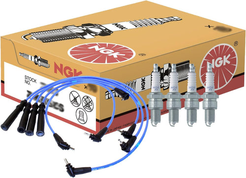 NGK Wire & 4 Standard Spark Plugs Kit for Toyota 4Runner Pickup 2.4 L4 22RE