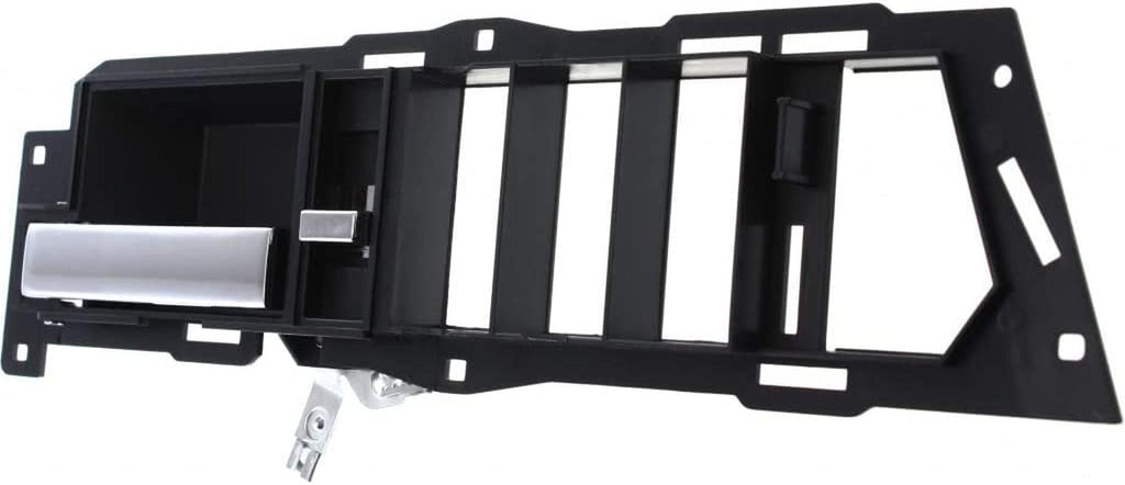 for Chevy K1500/K2500/K3500 1990-2000 Interior Door Handle Driver Side | Front | Black Bezel W/Chrome Lever | Replacement for GM1352105 | 22086873