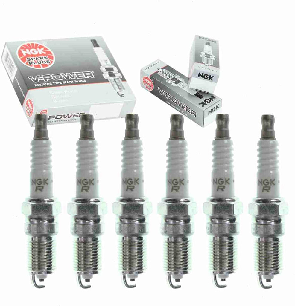 6 Pc NGK V-Power Spark Plugs Compatible with Lincoln Zephyr 3.0L V6 2006