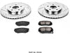 K5334 Front Z23 Carbon Fiber Brake Pads with Drilled & Slotted Brake Rotors Kit
