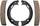 Professional 17745B Bonded Rear Drum In-Hat Parking Brake Shoe Set