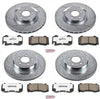 K4023-26 360Mm Front and 350Mm Rear Drilled & Slotted Brake Rotors with Z26 Carbon Fiber Brake Pads Kit