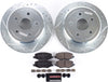 K3090 Rear Z23 Carbon Fiber Brake Pads with Drilled & Slotted Brake Rotors Kit