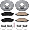 K5336 Front Z23 Carbon Fiber Brake Pads with Drilled & Slotted Brake Rotors Kit