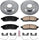 K5336 Front Z23 Carbon Fiber Brake Pads with Drilled & Slotted Brake Rotors Kit