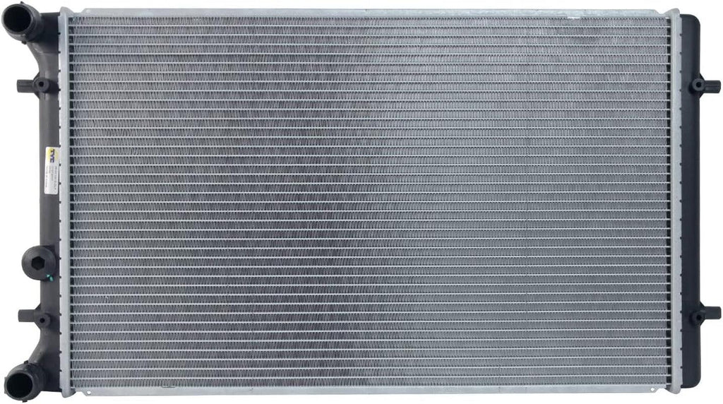 2265 Compatible with Vollkswagen Golf 1-Row Plastic Aluminum Replacement Radiator, Black