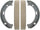 Professional 17803B Bonded Rear Parking Brake Shoe Set