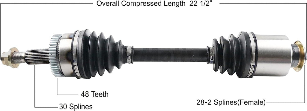 HY-8329 - Front Passenger Side CV Axle Shaft