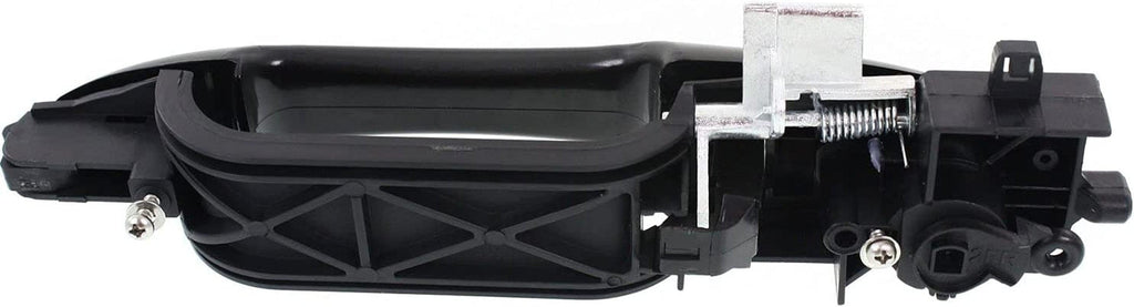 Front Exterior Door Handle Compatible with 2000-2007 Ford Focus, Set of 2, Driver and Passenger Side Smooth Black