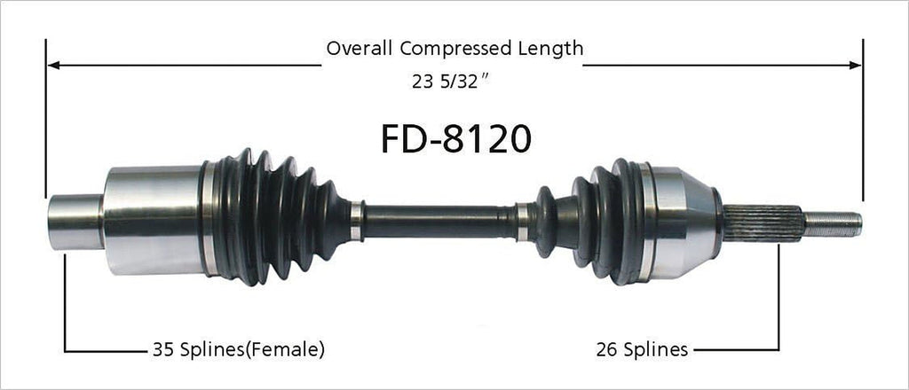 FD-8120 CV Axle Shaft