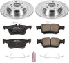 K6559 Rear Z23 Carbon Fiber Brake Pads with Drilled & Slotted Brake Rotors Kit