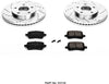 K3116 Front Z23 Carbon Fiber Brake Pads with Drilled & Slotted Brake Rotors Kit