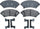 Gold 17D818MH Semi-Metallic Front Disc Brake Pad Set