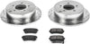 K5394 Rear Z23 Carbon Fiber Brake Pads with Drilled & Slotted Brake Rotors Kit