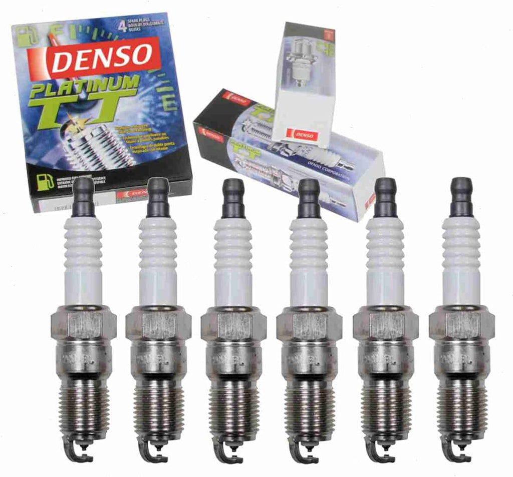 6 Pc DENSO Platinum TT Spark Plugs Compatible with Chevrolet Lumina 3.1L 3.4L 3.8L V6 1990-2001