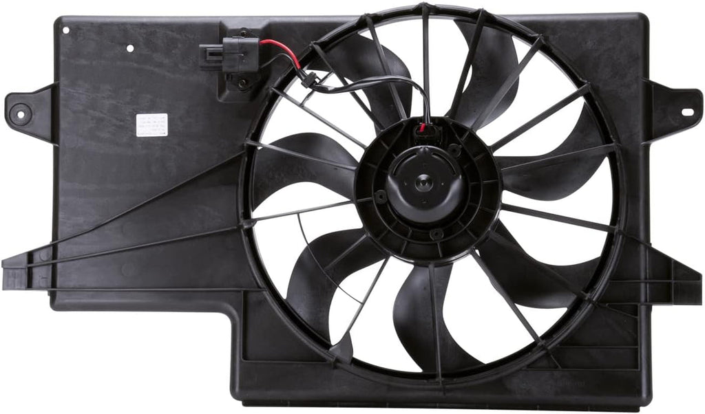 621850 Cooling Fan Assembly Compatible with 2008-2011 Ford Focus , Black