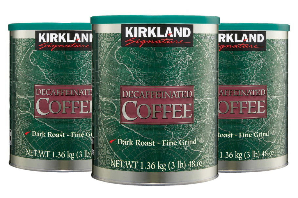 3 Pack | Kirkland Signature Decaffeinated Coffee, Dark Roast, 3 lbs