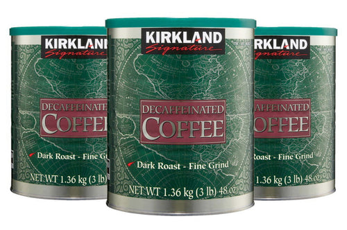 3 Pack | Kirkland Signature Decaffeinated Coffee, Dark Roast, 3 lbs