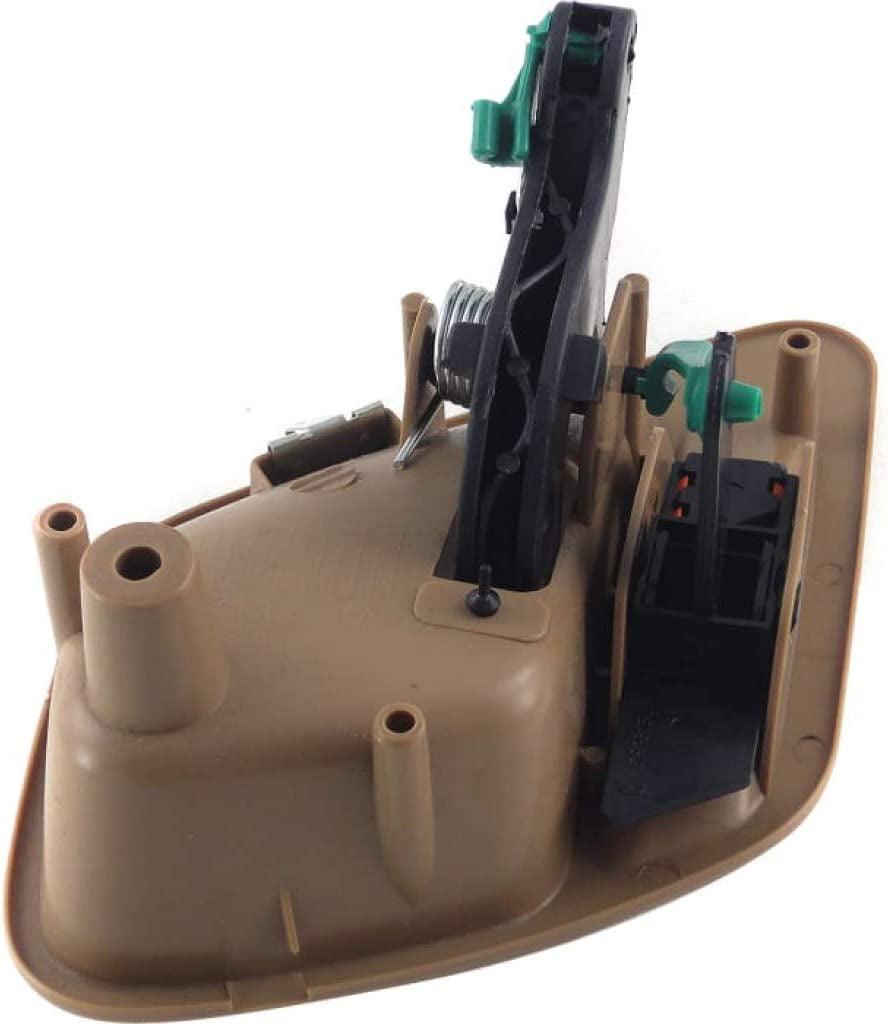 Compatible with Jeep Grand Cherokee Interior Door Handle 1999-2004 Driver Side Front or Rear, Brown | with Door Lock Button | Trim:All Submodels | CH1352132 | 5FX731K5AC