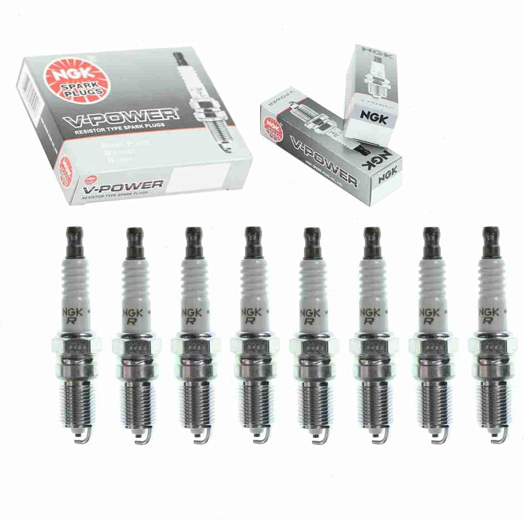 8 Pc NGK V-Power Spark Plugs Compatible with Ford F-150 5.4L V8 1999-2003