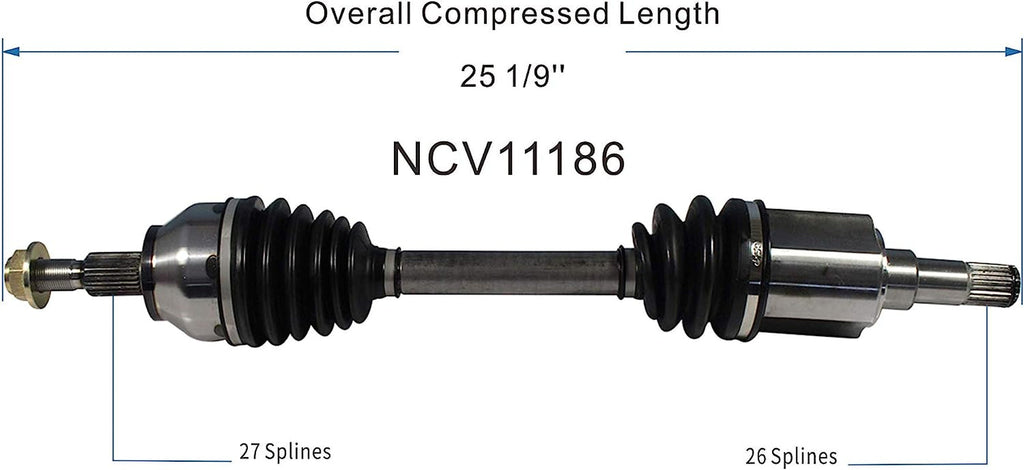 GSP  CV Axle Shaft Assembly for Select 2013-18 Ford Focus - Front Left (Driver Side)