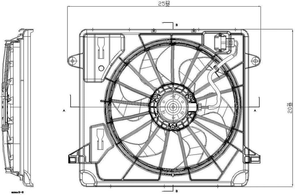 621680 Cooling Fan Assembly Compatible with 2007-2011 Jeep Wrangler, Black