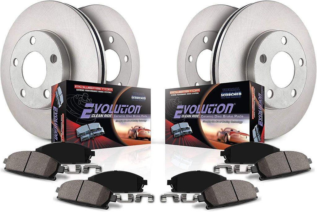 KOE7830 Autospecialty Front and Rear Replacement Brake Kit-Oe Brake Rotors & Ceramic Brake Pads