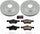 CRK4580 Coated Brake Rotor & Ceramic Brake Pads- Front