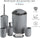 Bathroom Accessories Set, 6-Piece Plastic Gift Set, Toothbrush Holder, Toothbrush Cup, Soap Dispenser, Soap Dish, Toilet Brush Holder, Trash Can (Grey)
