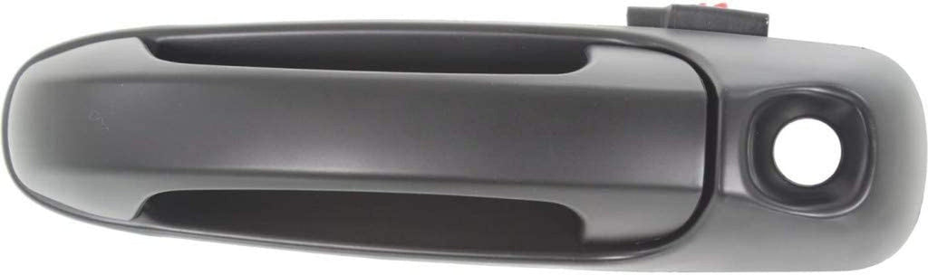 for Dodge Ram 1500 Exterior Door Handle 2002-2008 Driver Side Front, Smooth Black | with Key Hole | Trim: All Submodels