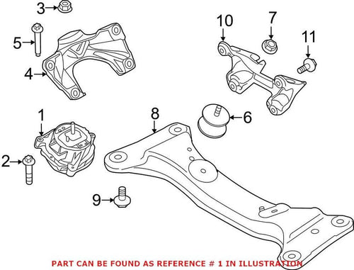 Genuine OEM Passenger Right Engine Motor Mount for BMW F80 F82 F83 F87 M2 M3 M4 Competition 2015-2020 3.0L L6 Turbo RWD
