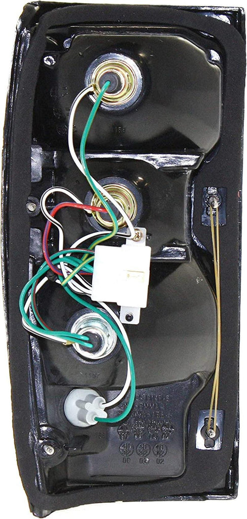 Tail Light Lamp Set Assembly Compatible with 1984-1988 Toyota Pickup, 1984-1989 4Runner, Black Trim with Bulb Driver and Passenger Side