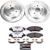 K3072-26 Rear Z26 Carbon Fiber Brake Pads with Drilled & Slotted Brake Rotors Kit