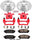 (KC447) 1-Click Performance Brake Kit with Calipers