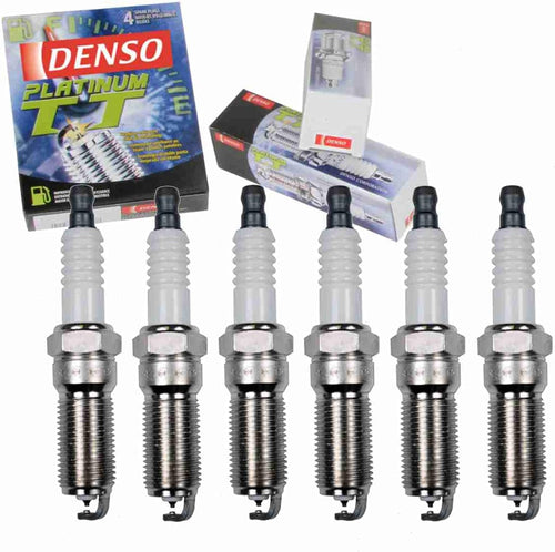 6 Pc DENSO Platinum TT Spark Plugs Compatible with Chevrolet Trailblazer 4.2L L6 2002-2009