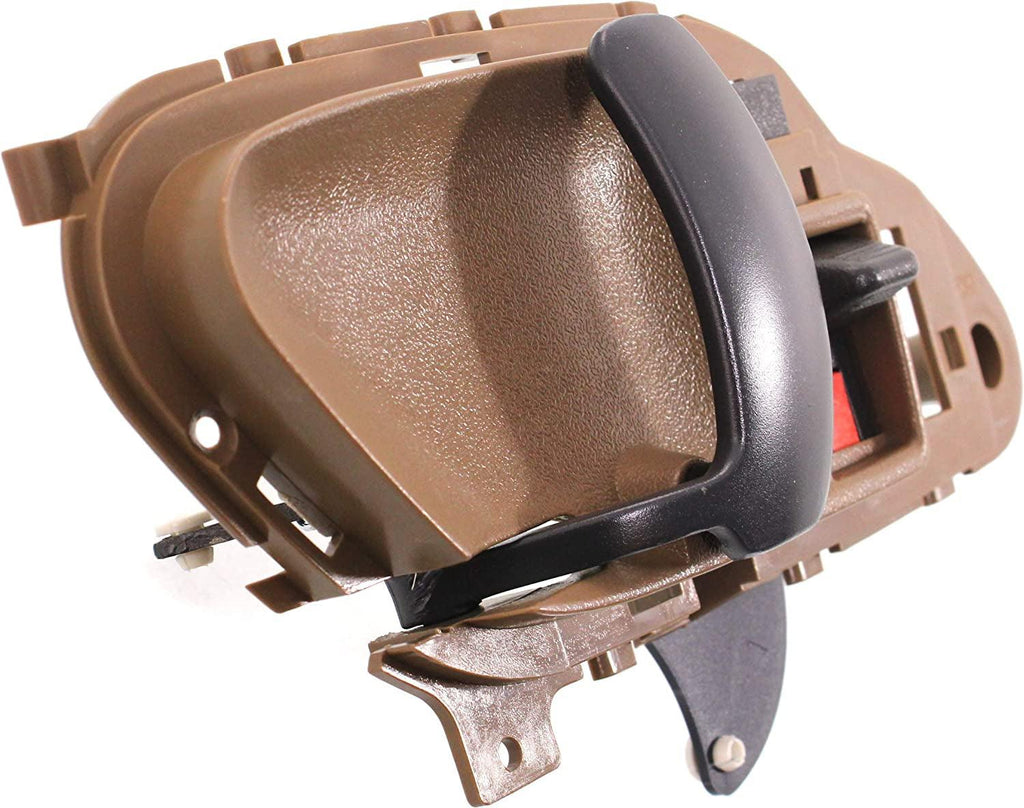 Front Exterior Door Handle Set of 2 Compatible with 1995-1999 Chevrolet C1500, Fits 1995-1999 Chevrolet C1500 Suburban Textured Black, Plastic Bezel, Metal Lever Driver Side