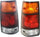 Tail Light Assembly Compatible with 1991-1997 Isuzu Rodeo and 1994-1997 Honda Passport, Black Trim, Set of 2, Driver and Passenger Side