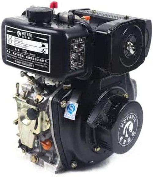 4 Stroke Diesel Engine, Single Cylinder Air Cooling Recoil 3600 RPM, 247Cc Engine Motor Single Cylinder with Air Cooling, Aluminum Alloy Case, Suitable for Road Cutter, Grinder, Water Pump