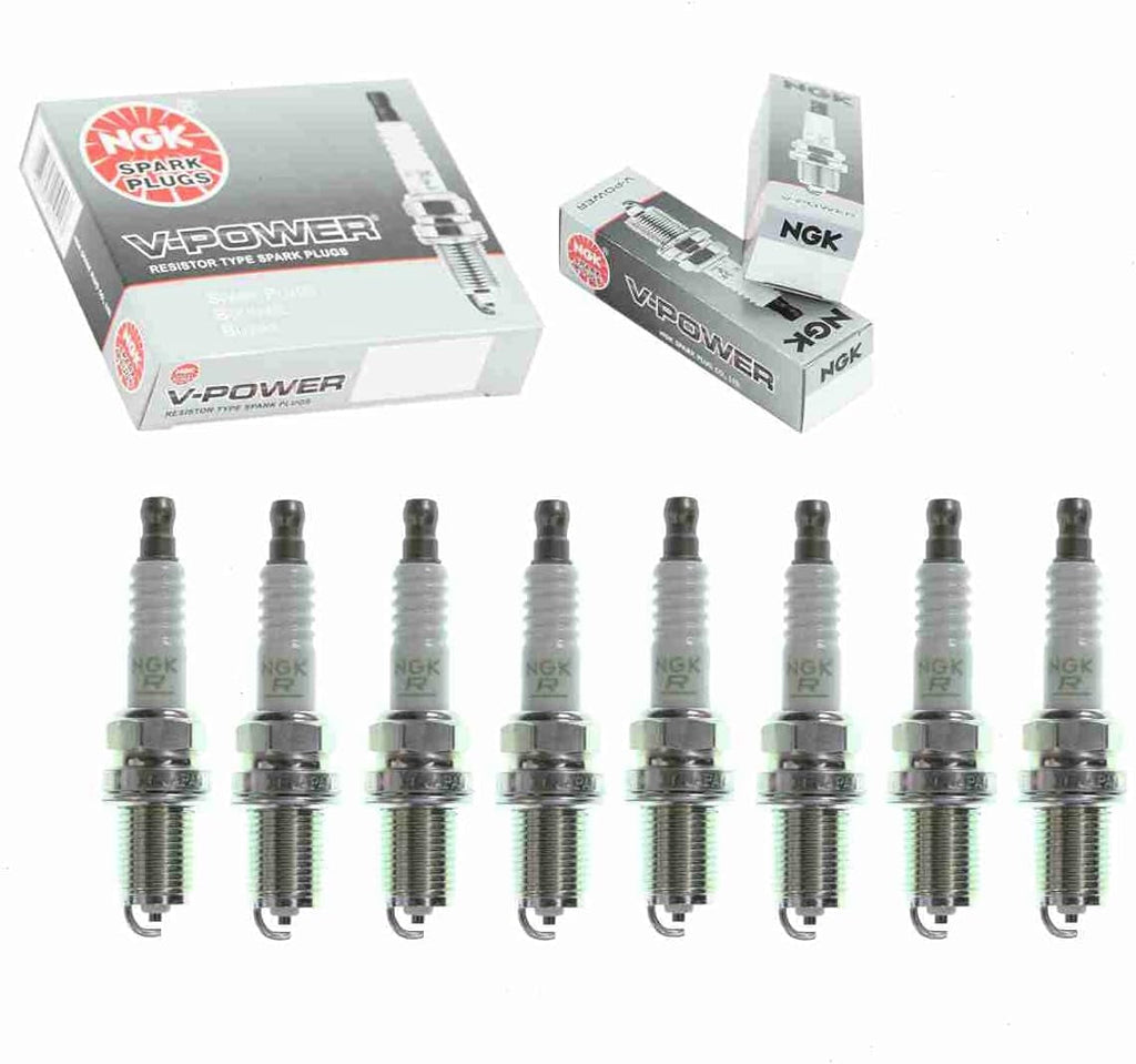 8 Pc NGK V-Power Spark Plugs Compatible with Toyota Tundra 4.7L V8 2005-2009