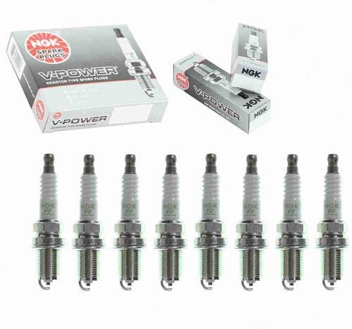 8 Pc NGK V-Power Spark Plugs Compatible with Toyota Tundra 4.7L V8 2005-2009
