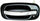 for Cadillac Escalade Exterior Door Handle Front, Driver Side Smooth Black Bezel with Chrome Lever 2002-2006 | with Key Hole | Trim: Base | GM1310149 | 15745149