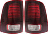 Tail Light Assembly Compatible with 2013-2018 Ram 1500/2500 / 3500 Sport Type, Clear/Red Lens, Set of 2, Driver and Passenger Side