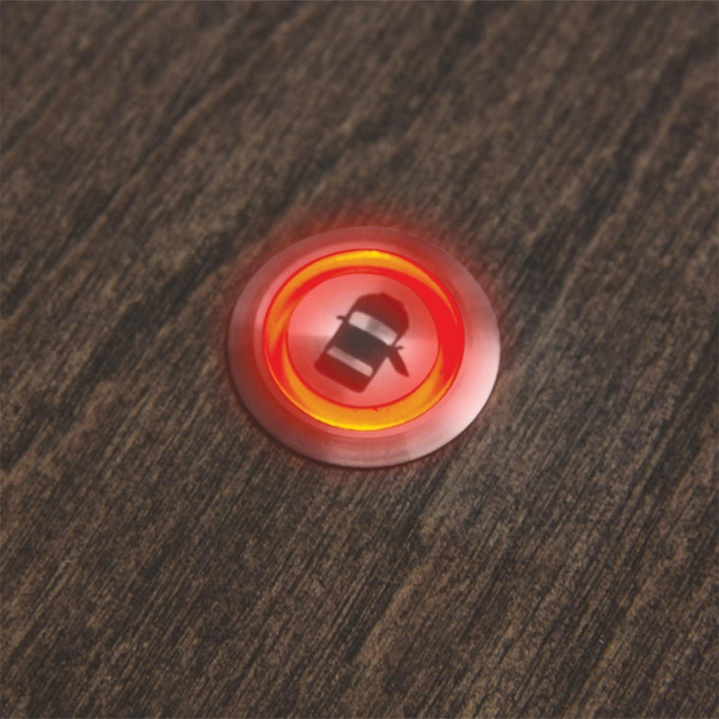 Keep It Clean  22Mm Latching Billet Button with LED Red/Yellow Ring