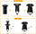 GRC-70 35PCS Engine under Cover Splash Shield Guard Body Bolts Bumper Fender Liner Push Retainer Fastener Rivet Clips , Black
