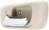 for Honda Accord Interior Door Handle Rear, Driver Side Beige Bezel with Chrome Lever (1998-2002) | Trim:All Submodels | HO1352103 | 72660S84A01ZC