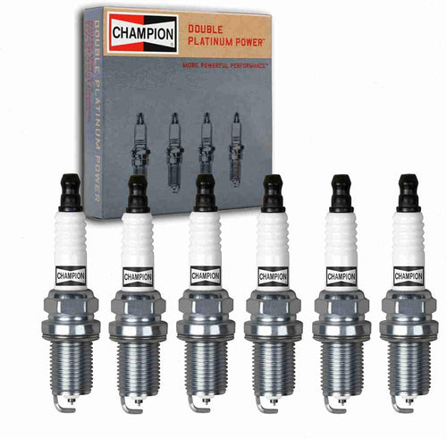 6 Pc Champion Double Platinum Spark Plugs Compatible with Mitsubishi Galant 3.0L 3.8L V6 1999-2009