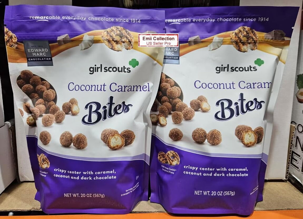 Edward Marc Chocolatier Girl Scouts Coconut Caramel Bites 20oz 567g (2 Bags)