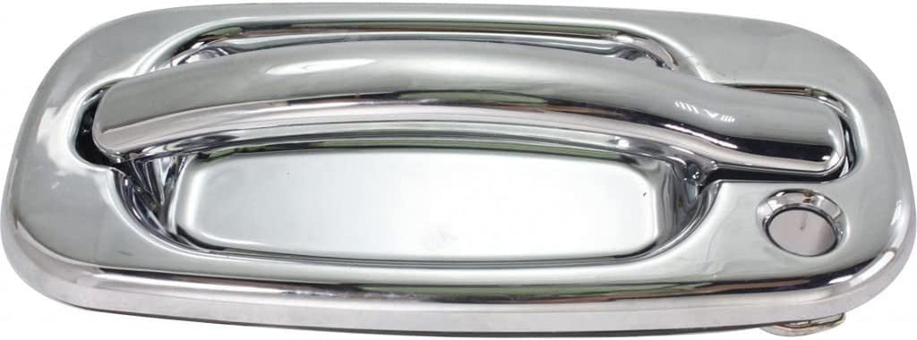 for Cadillac Escalade EXT Exterior Door Handle Front, Driver Side Chrome (2002-2006) | with Key Hole| Trim: Base