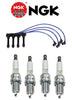 NGK HE82 High Performance Spark Plug Wire Set & 4-Pieces NGK ZFR5F11 Spark Plugs