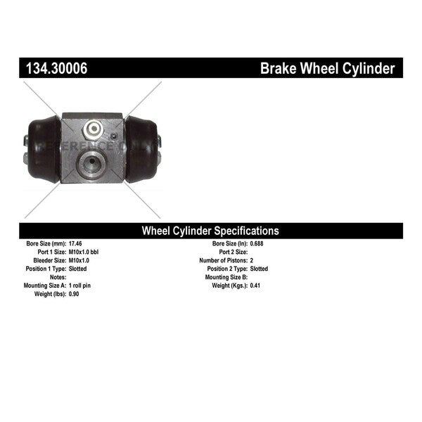 Centric Parts 134.30006 | Triumph TR7 Rear Drum Brake Wheel Cylinder